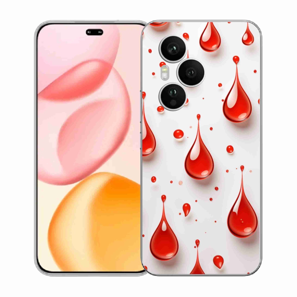 Gélový kryt mmCase na Honor 400 Pro - červené kvapky
