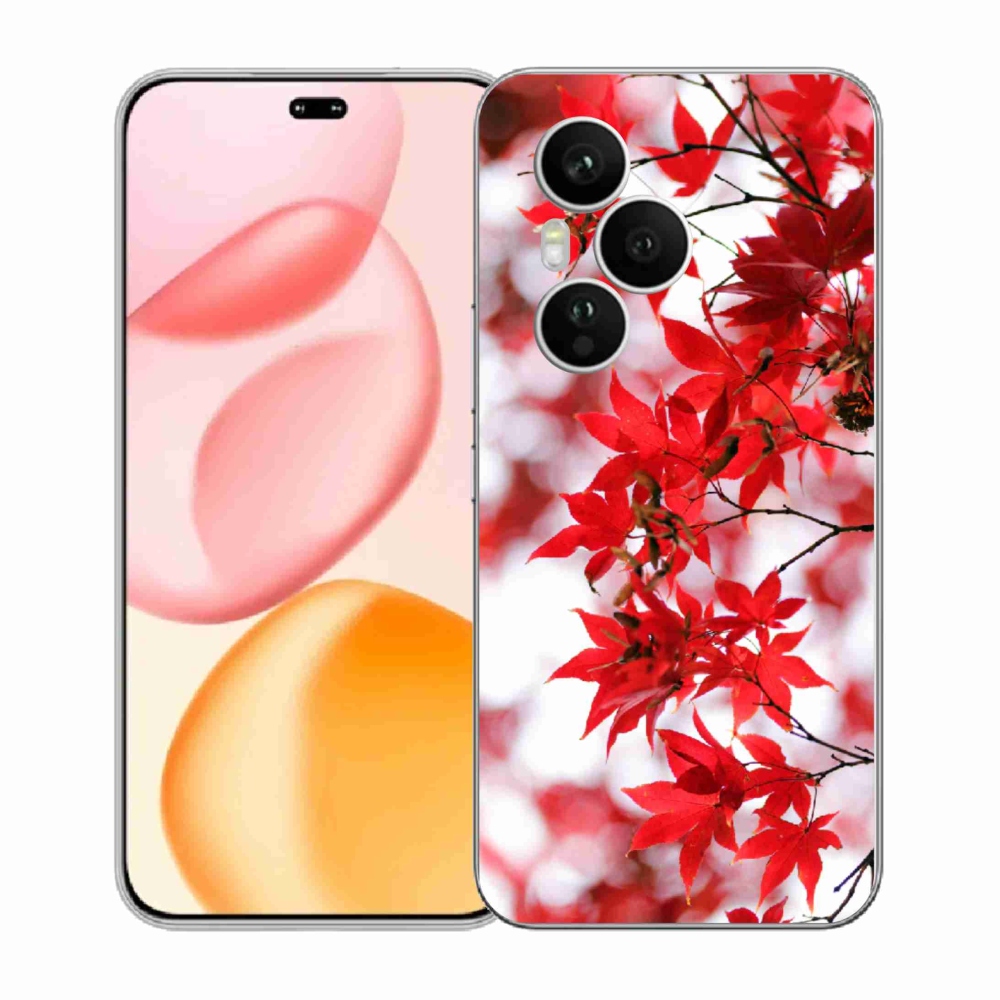 Gélový kryt mmCase na Honor 400 Pro - červené listy