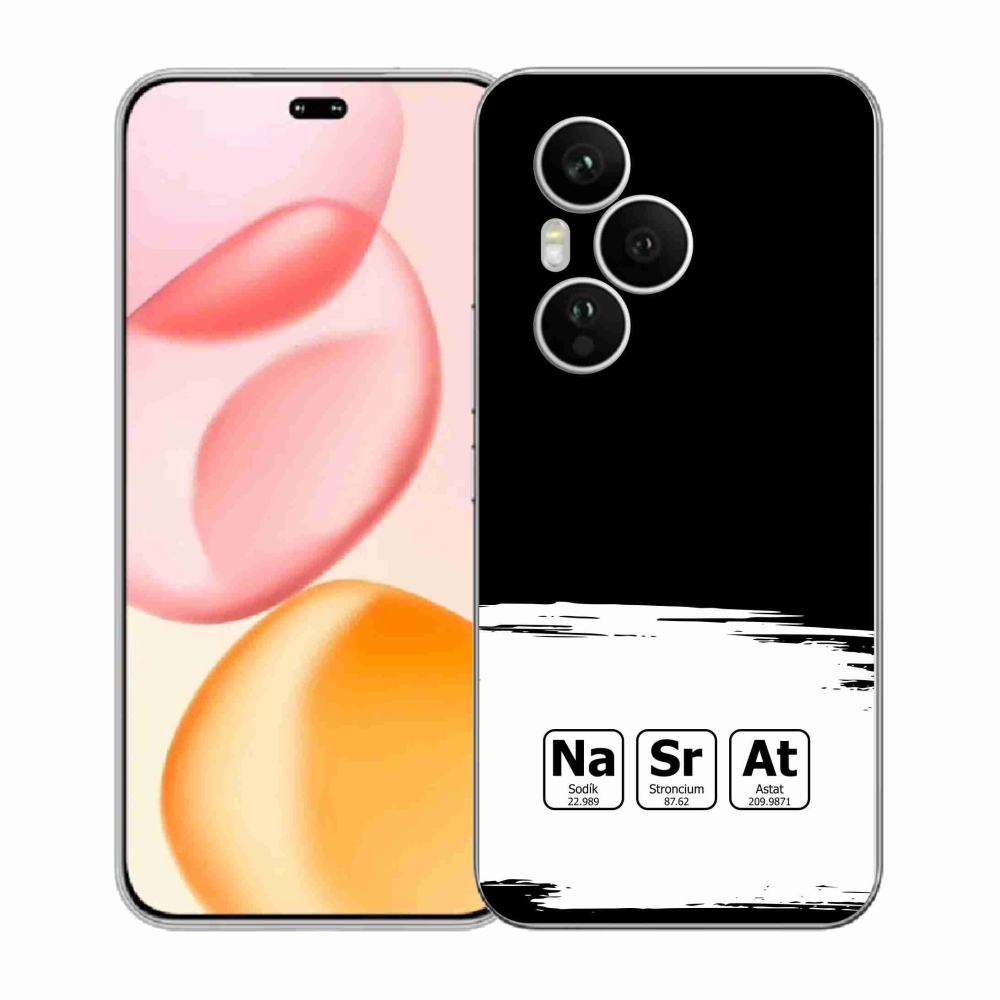 Gélový kryt mmCase na Honor 400 Pro - chemické prvky bieločierne pozadie