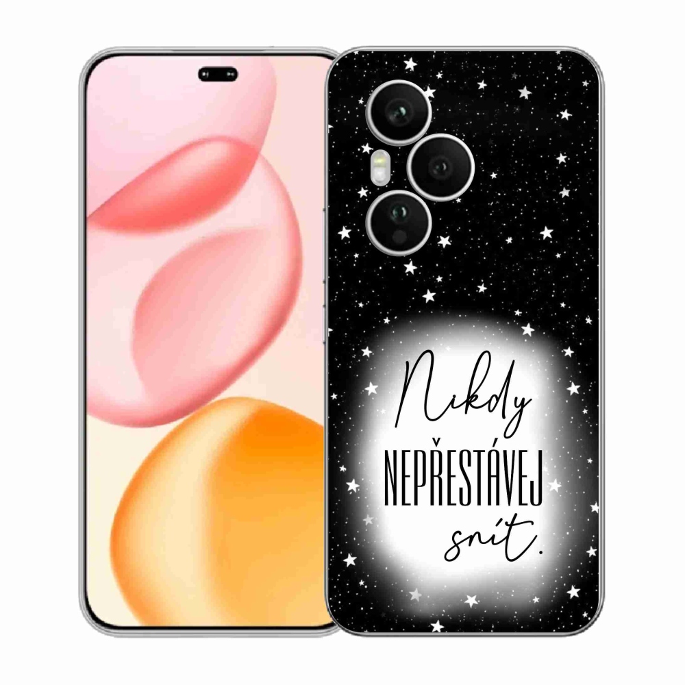 Gélový kryt mmCase na Honor 400 Pro - citát 1 bieločierne pozadie