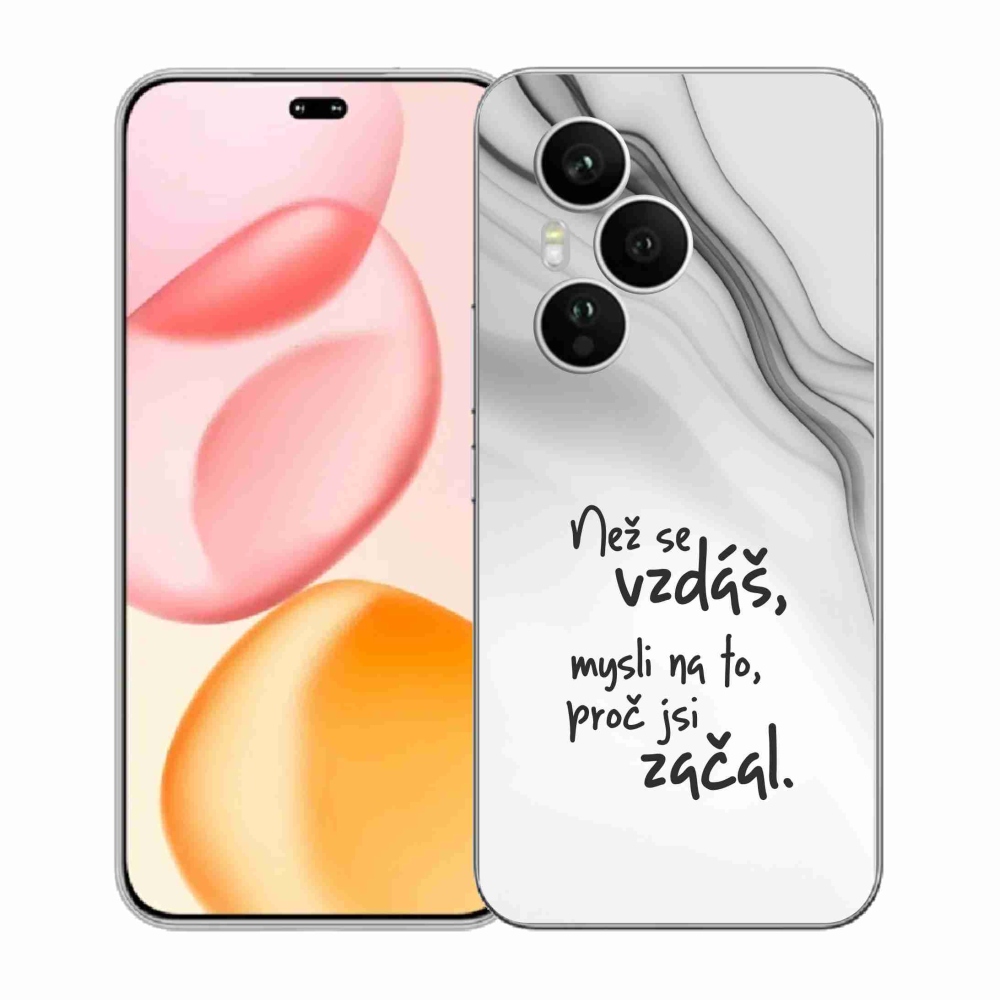Gélový kryt mmCase na Honor 400 Pro - citát 2 biele pozadie