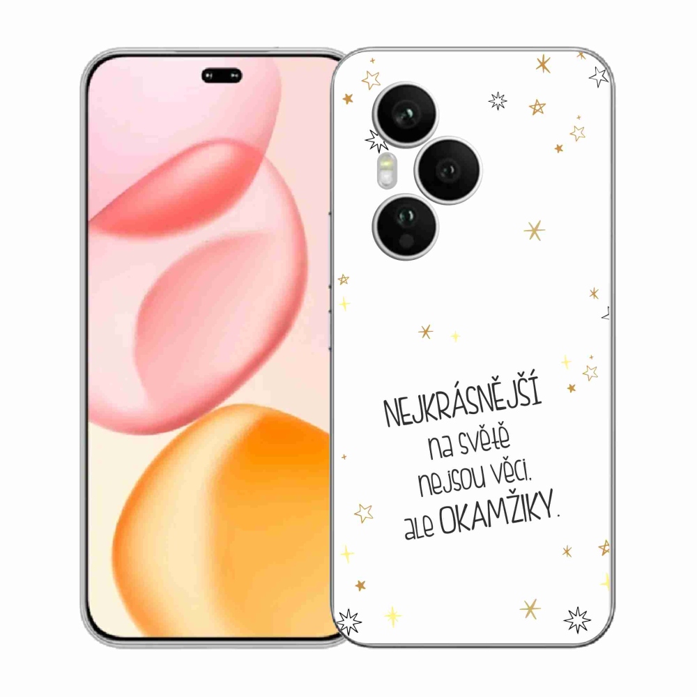 Gélový kryt mmCase na Honor 400 Pro - citát 4 biele pozadie