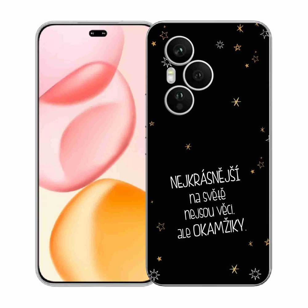 Gélový kryt mmCase na Honor 400 Pro - citát 4 čierne pozadie