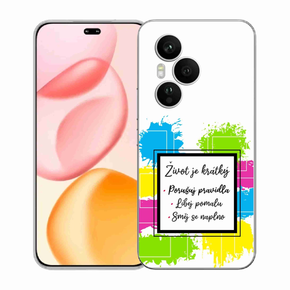 Gélový kryt mmCase na Honor 400 Pro - citát 5 biele pozadie