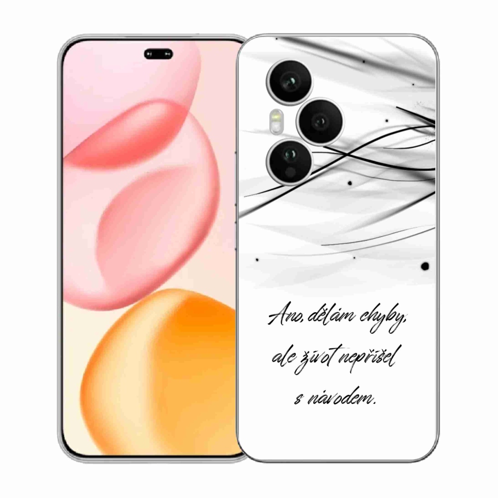Gélový kryt mmCase na Honor 400 Pro - citát biele pozadie