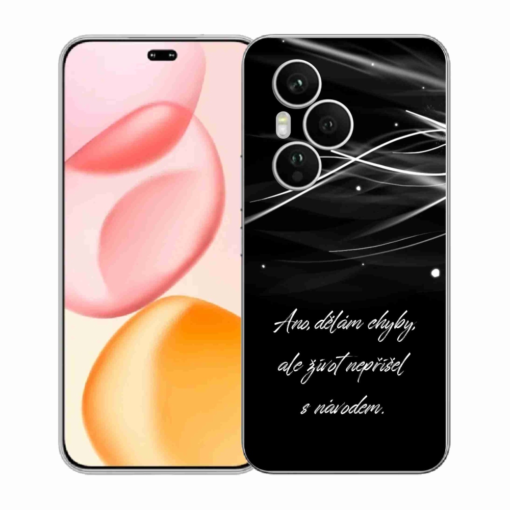 Gélový kryt mmCase na Honor 400 Pro - citát čierne pozadie