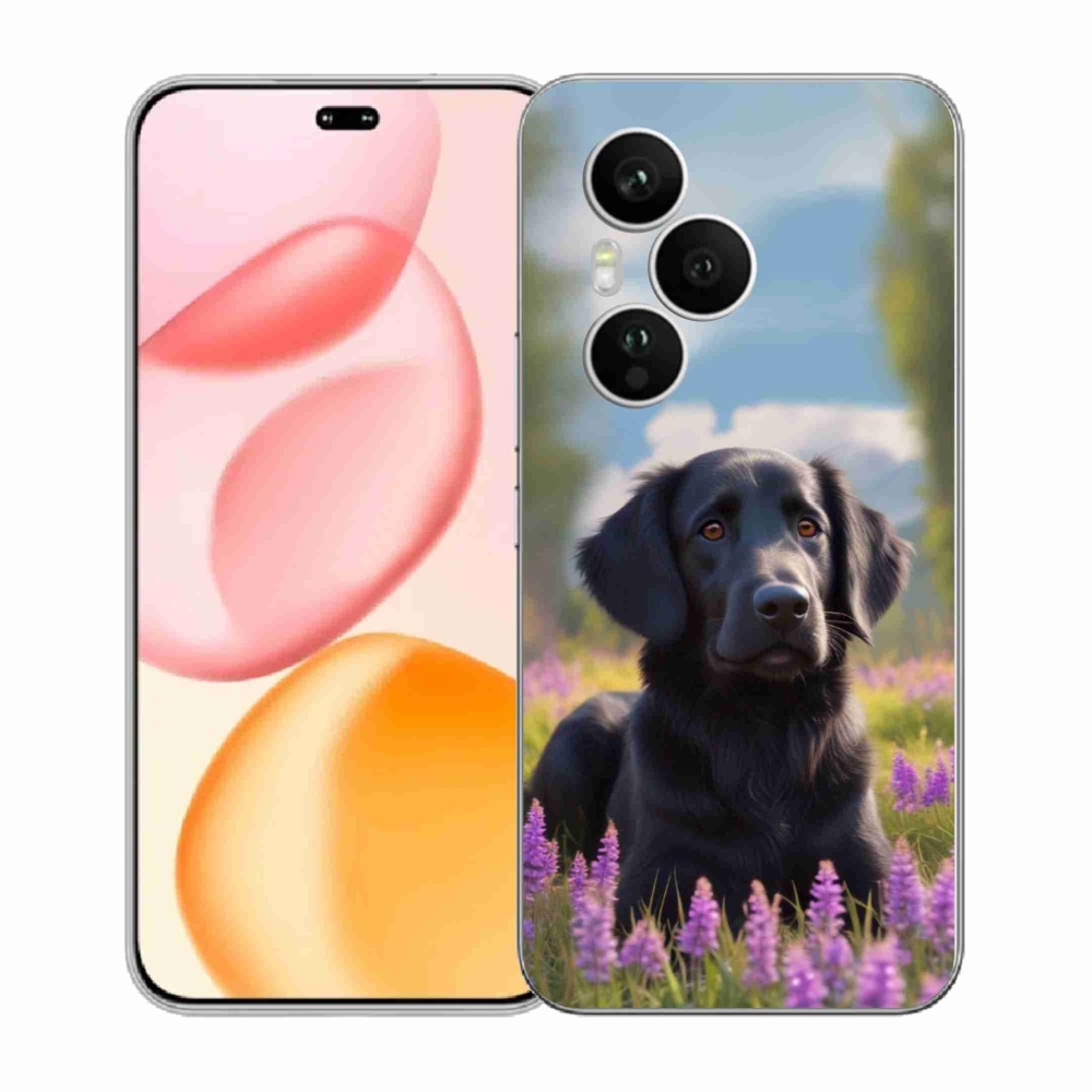 Gélový kryt mmCase na Honor 400 Pro - elegantný čierny retriever