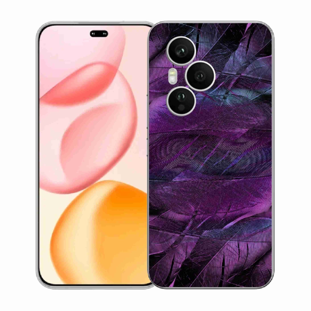 Gélový kryt mmCase na Honor 400 Pro - fialové pierka