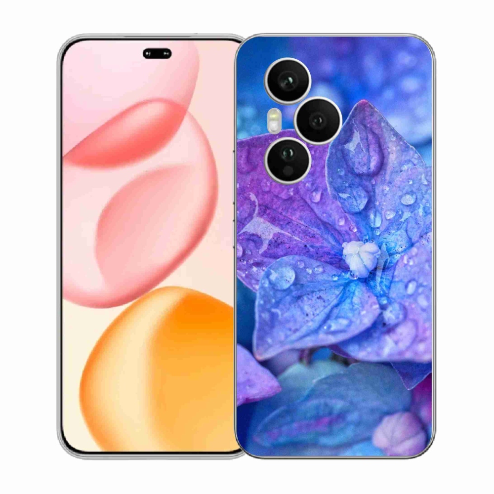 Gélový kryt mmCase na Honor 400 Pro - fialový kvet