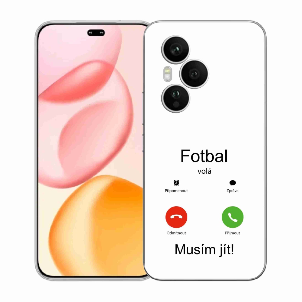 Gélový kryt mmCase na Honor 400 Pro - futbal volá biele pozadie