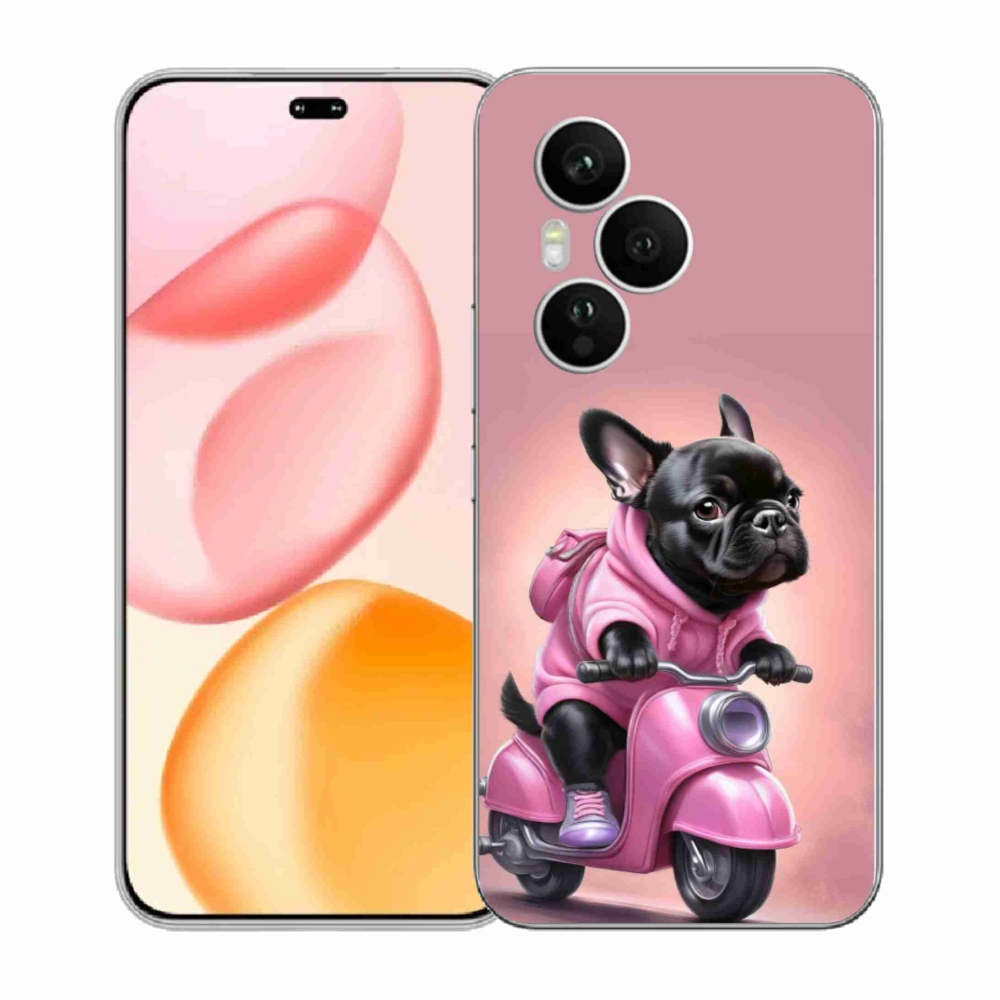 Gélový kryt mmCase na Honor 400 Pro - francúzsky buldoček na skútri