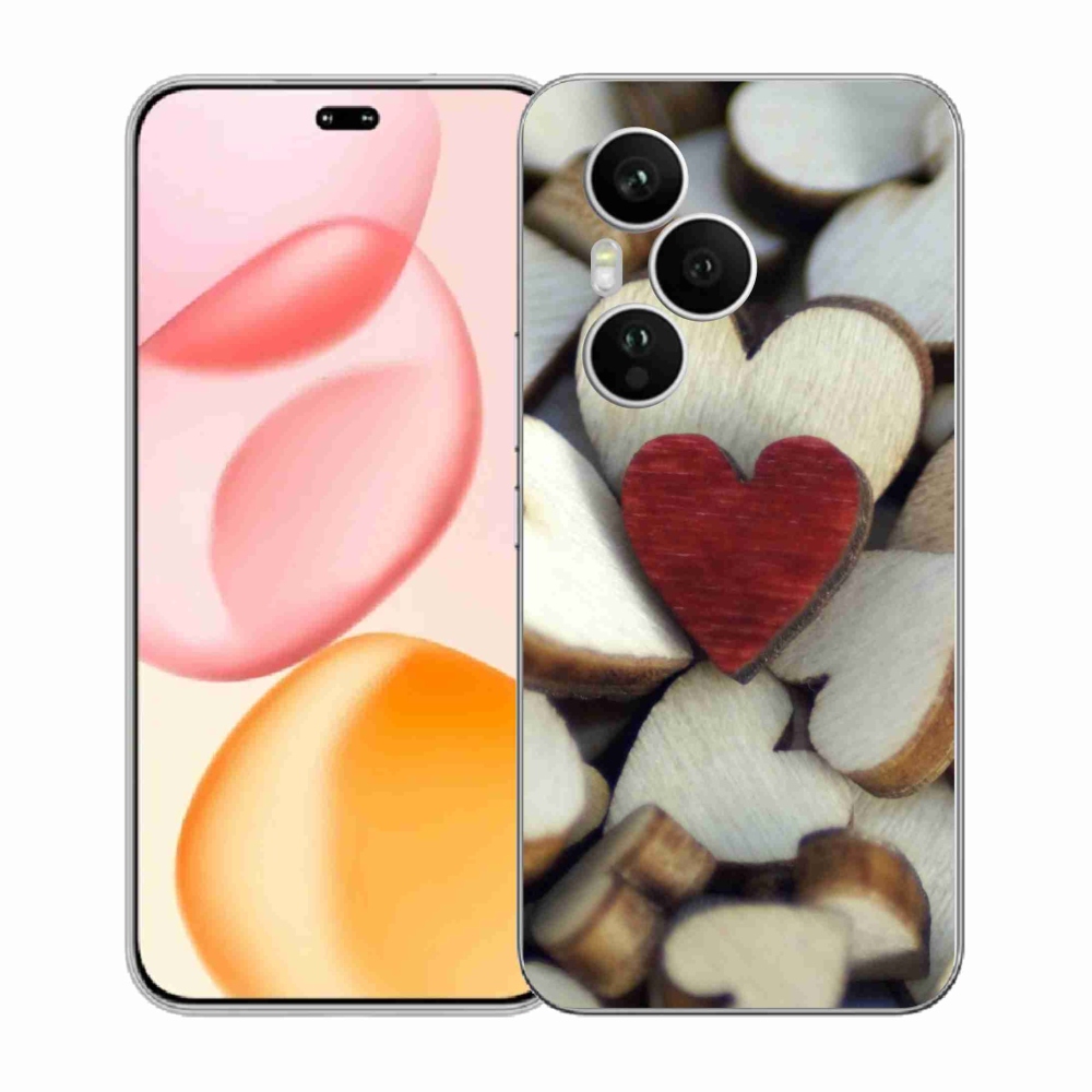 Gélový kryt mmCase na Honor 400 Pro - gravírované červené srdce