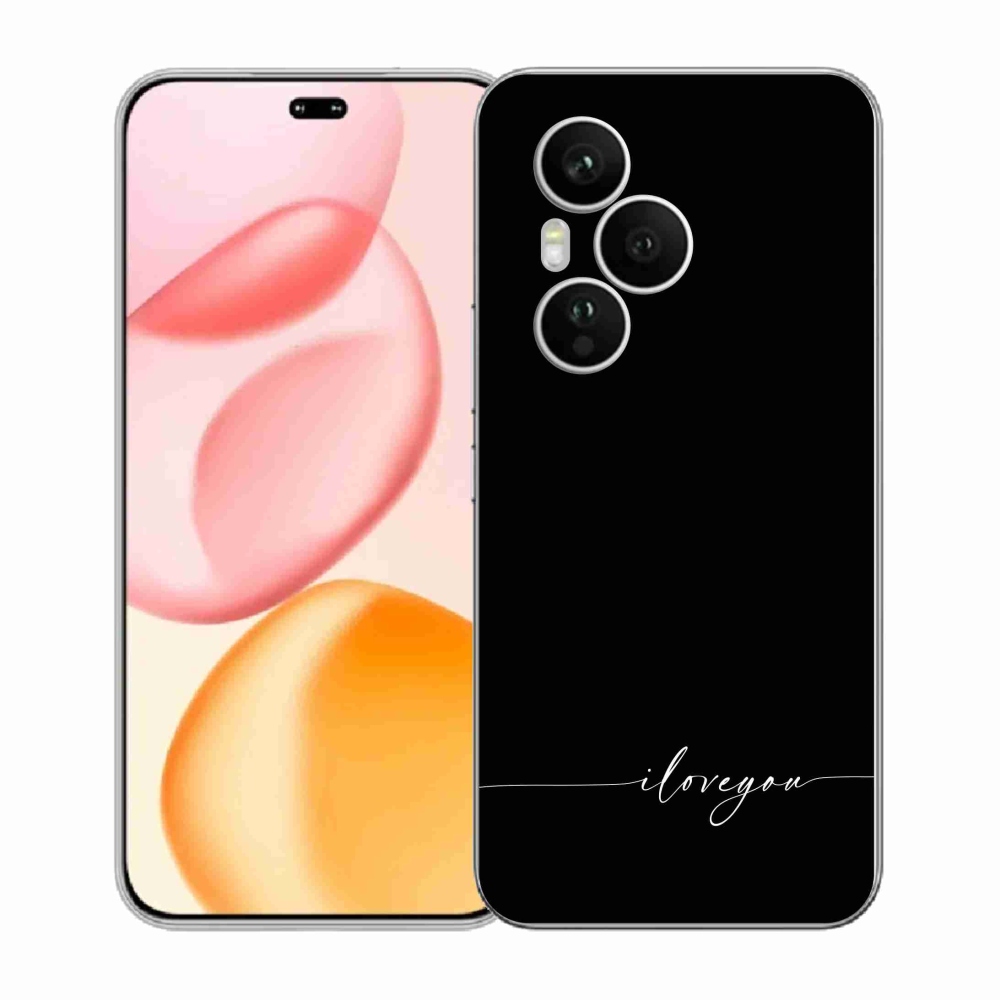 Gélový kryt mmCase na Honor 400 Pro - I love you čierne pozadie