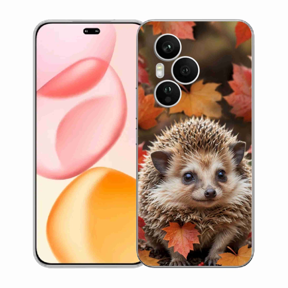 Gélový kryt mmCase na Honor 400 Pro - ježko v lístí