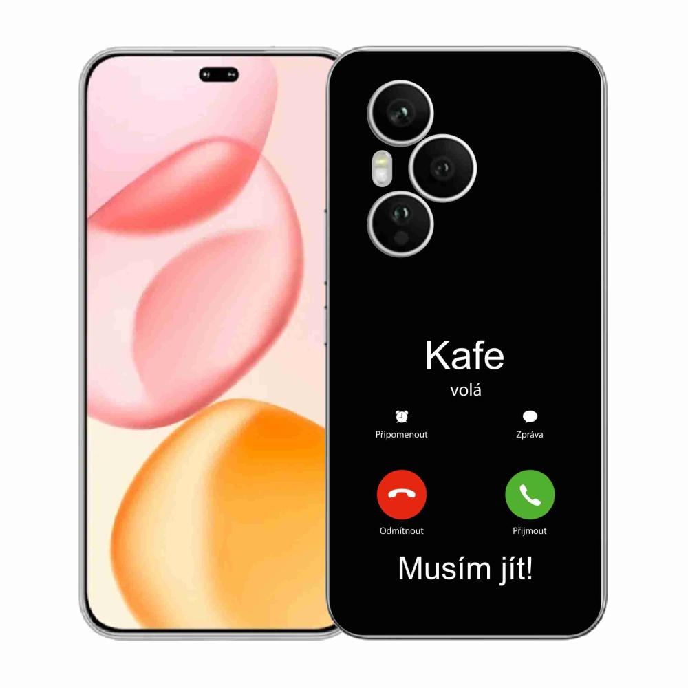 Gélový kryt mmCase na Honor 400 Pro - káva volá čierne pozadie