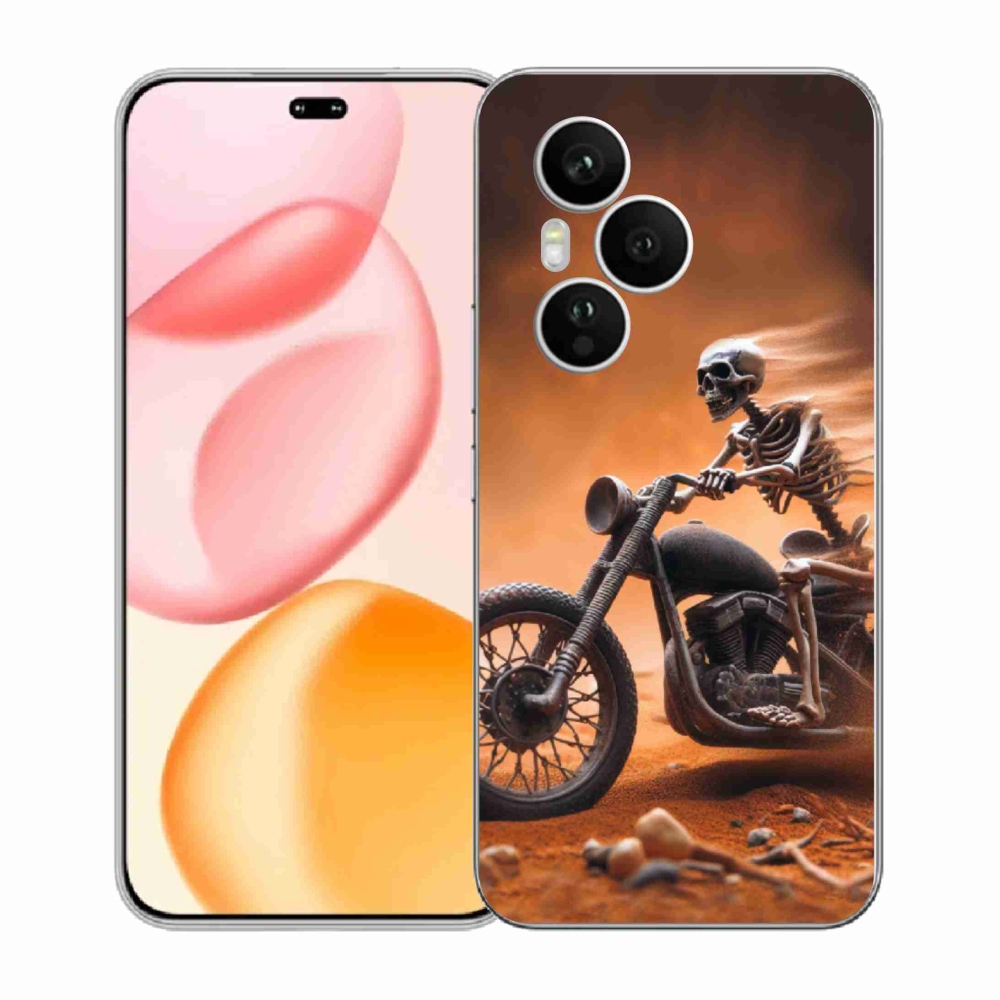 Gélový kryt mmCase na Honor 400 Pro - kostra na motorke