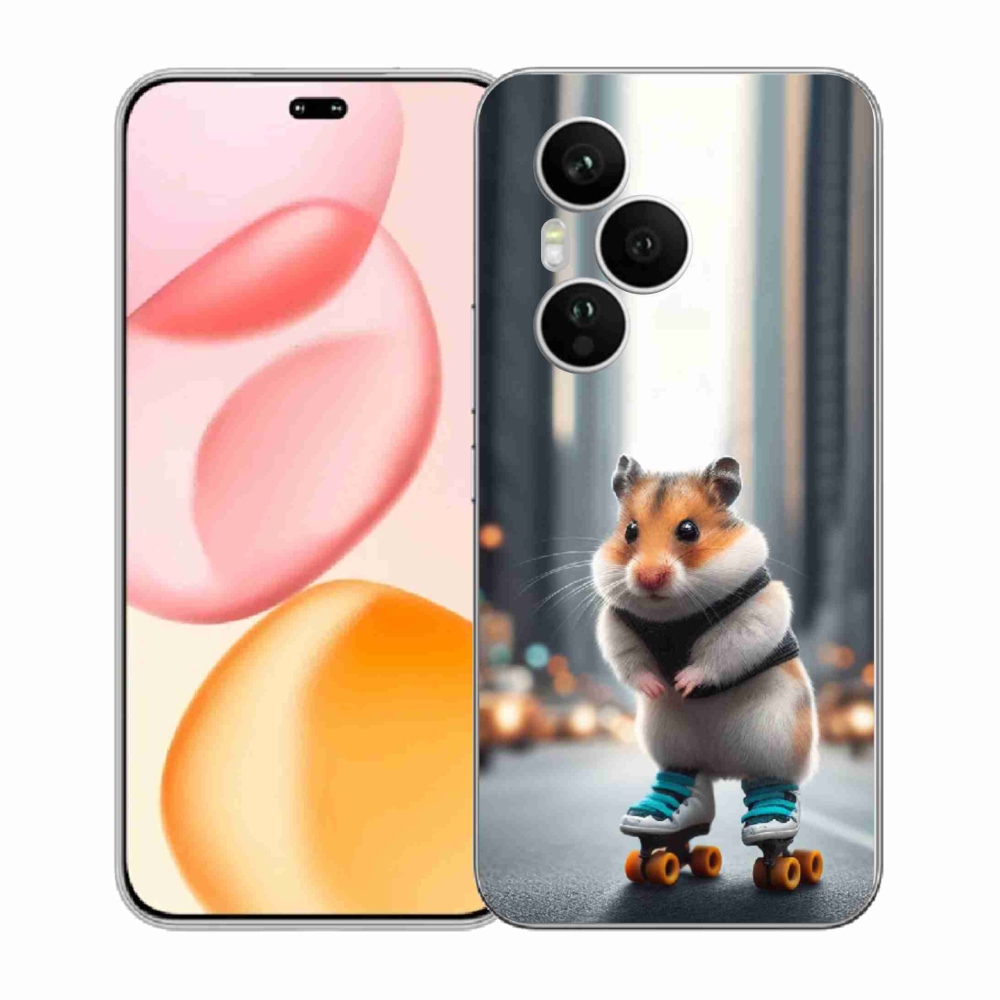 Gélový kryt mmCase na Honor 400 Pro - škrečok na korčuliach