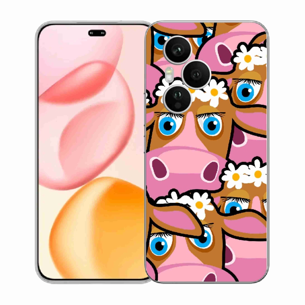 Gélový kryt mmCase na Honor 400 Pro - kreslené kravičky