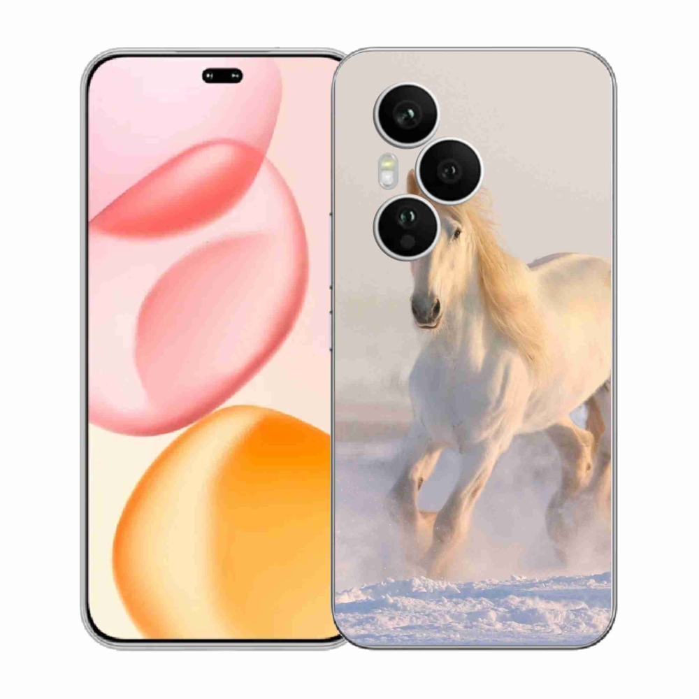 Gélový kryt mmCase na Honor 400 Pro - kôň v snehu