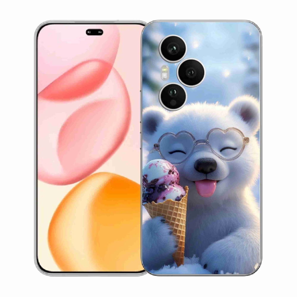 Gélový kryt mmCase na Honor 400 Pro - medvedík so zmrzlinou