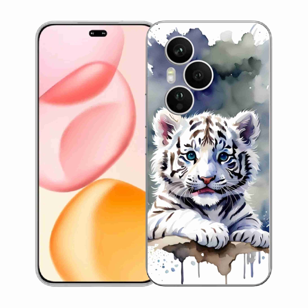 Gélový kryt mmCase na Honor 400 Pro - mláďa bieleho tigra