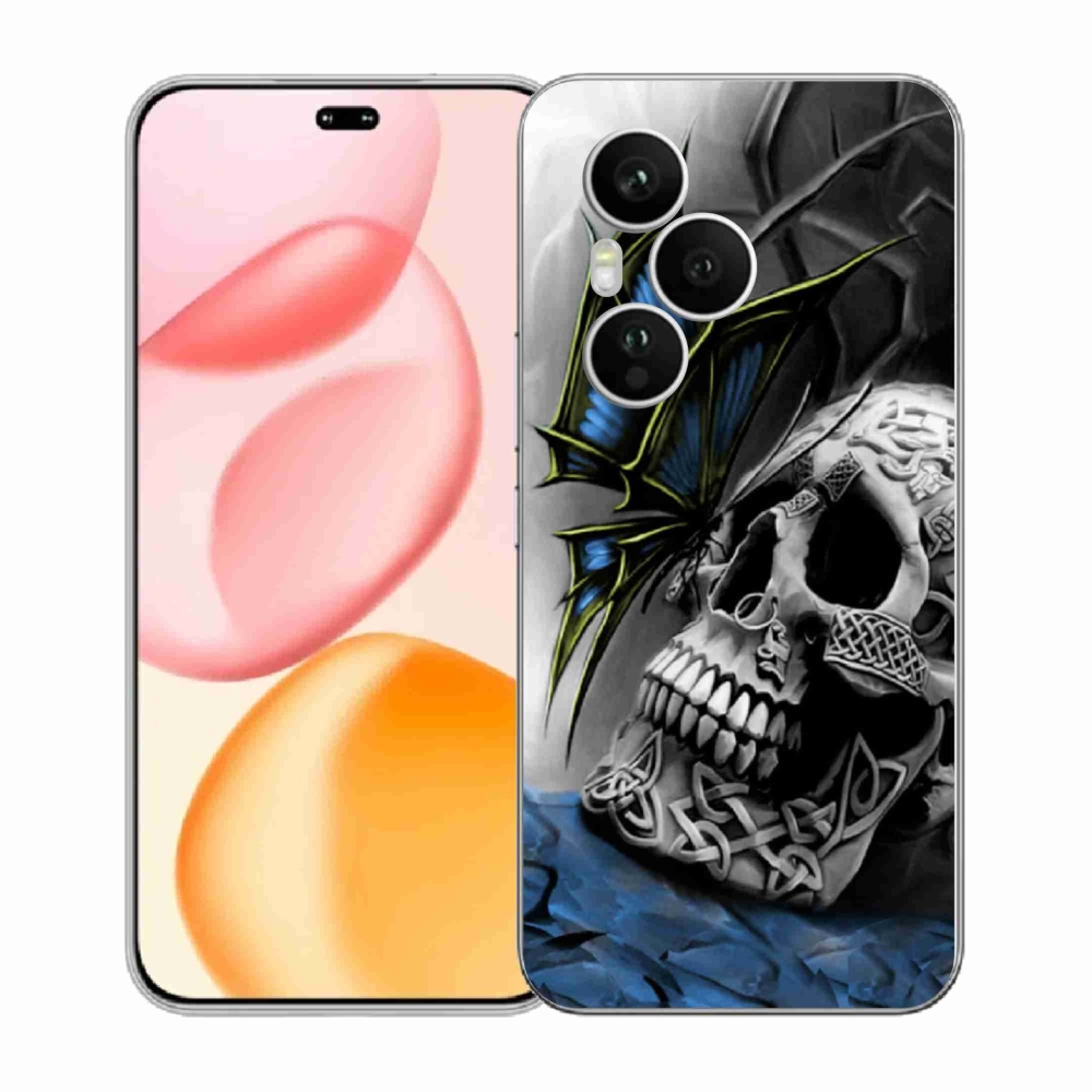 Gélový kryt mmCase na Honor 400 Pro - motýľ a lebka