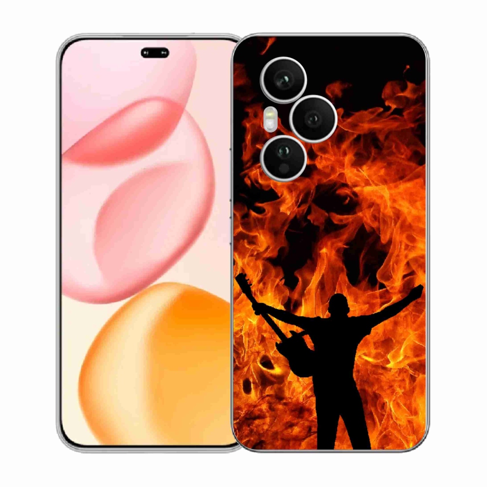 Gélový kryt mmCase na Honor 400 Pro - muzikant a oheň