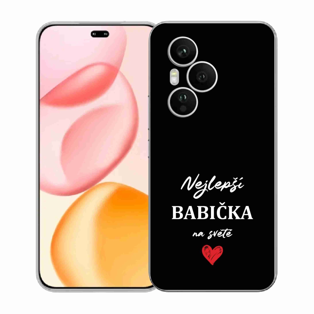 Gélový kryt mmCase na Honor 400 Pro - najlepšia babička 1 čierne pozadie