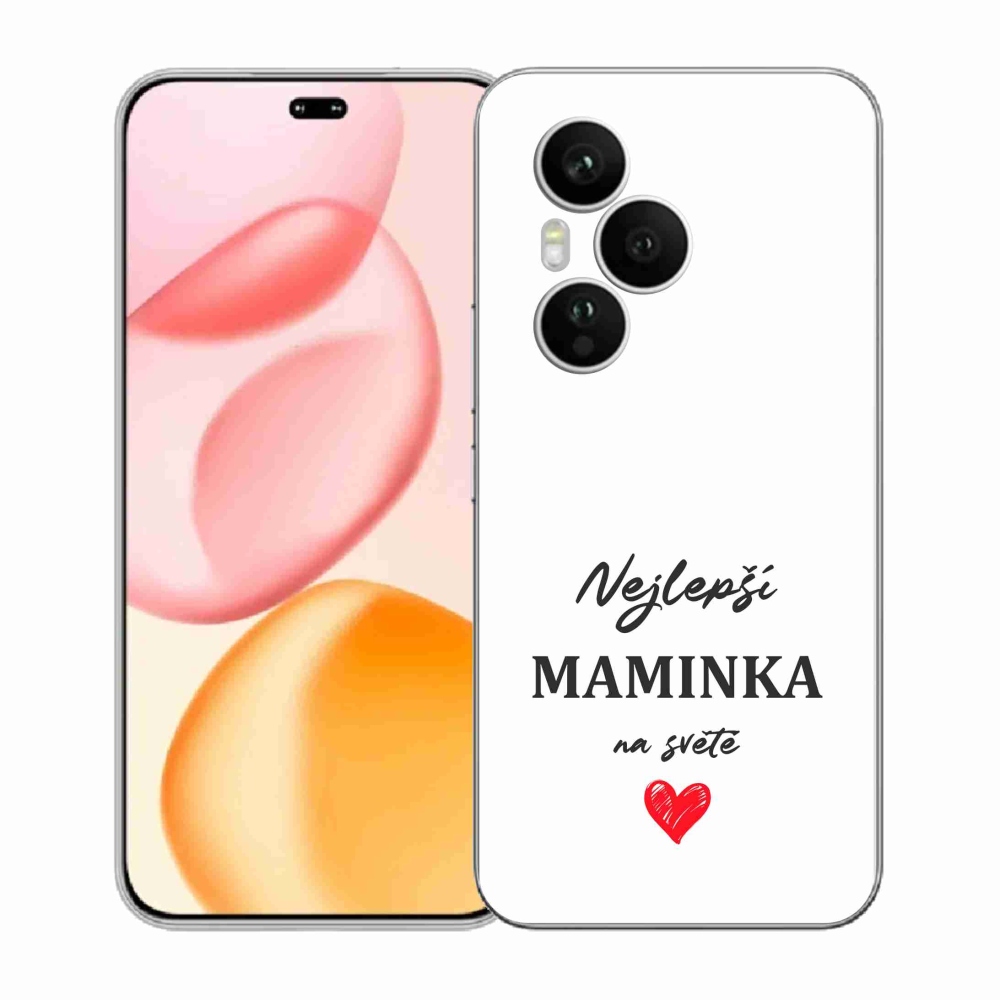 Gélový kryt mmCase na Honor 400 Pro - najlepšia mamička 1 biele pozadie
