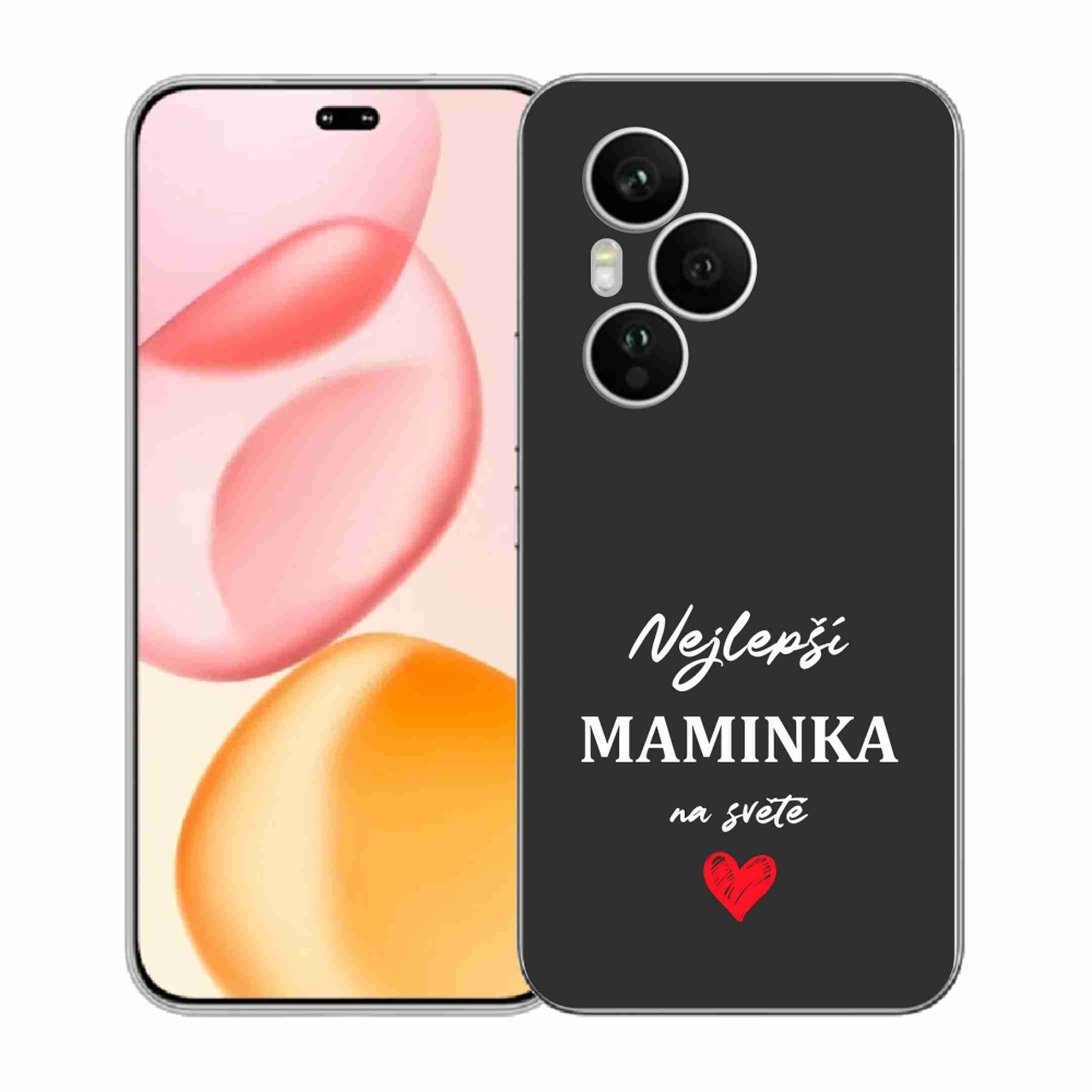 Gélový kryt mmCase na Honor 400 Pro - najlepšia mamička 1 čierne pozadie