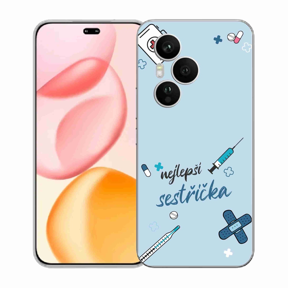 Gélový kryt mmCase na Honor 400 Pro - najlepšia sestrička modré pozadie