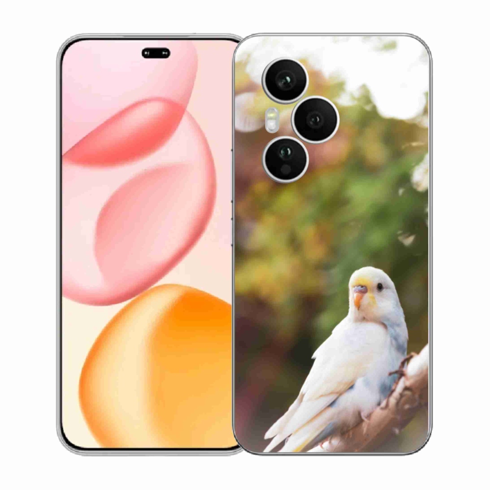 Gélový kryt mmCase na Honor 400 Pro - papagáj andulka biela