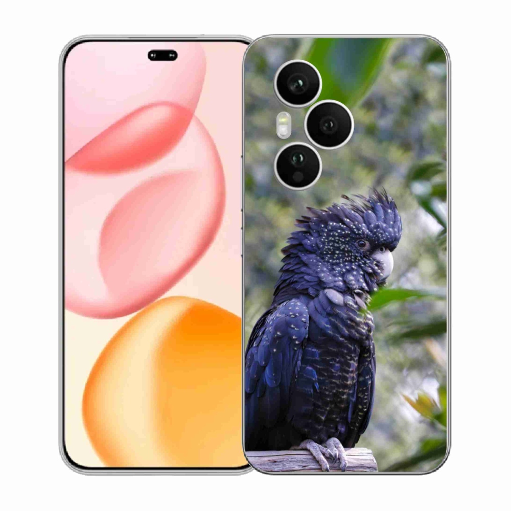 Gélový kryt mmCase na Honor 400 Pro - papagáj kakadu čierny