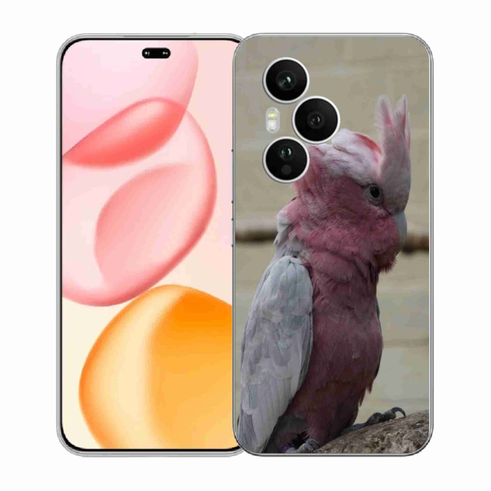 Gélový kryt mmCase na Honor 400 Pro - papagáj kakadu ružový
