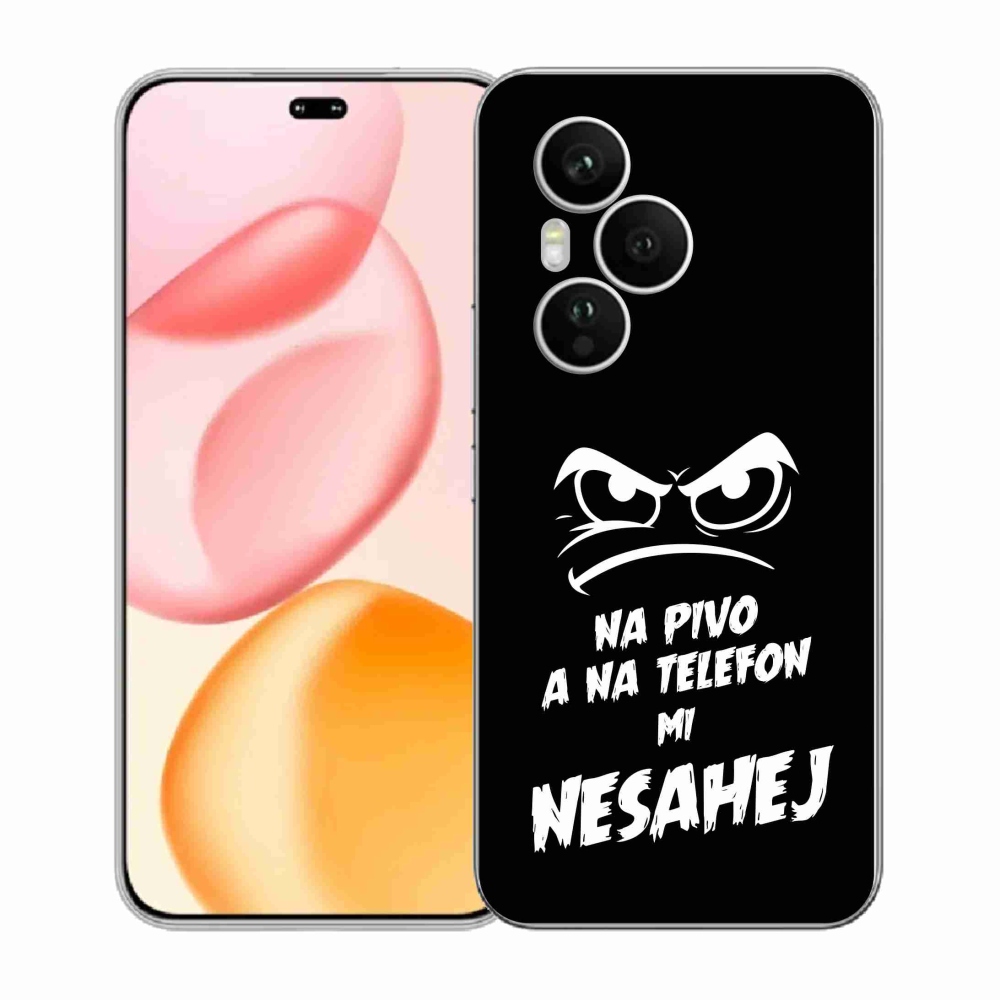 Gélový kryt mmCase na Honor 400 Pro - pivný motív 2 čierne pozadie