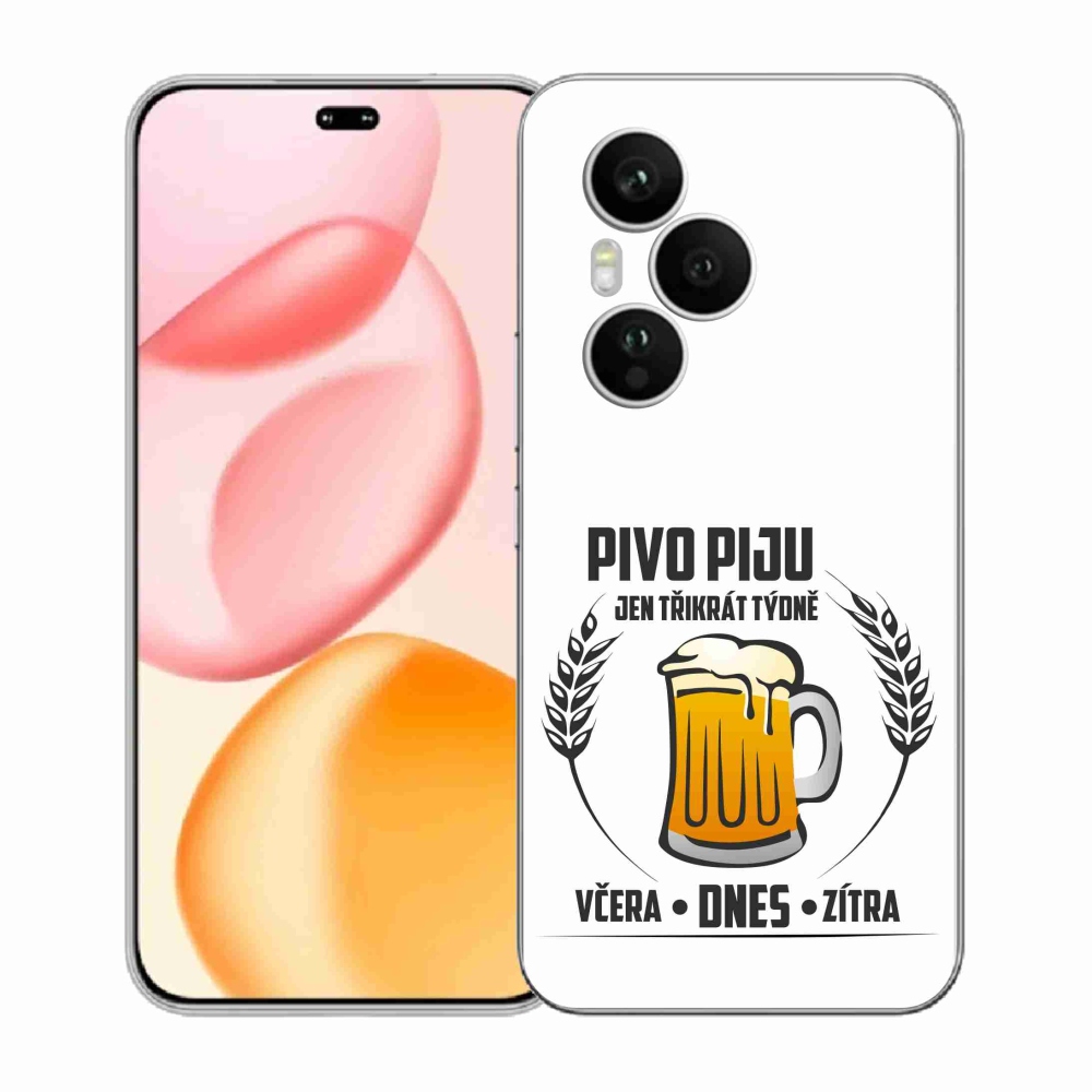 Gélový kryt mmCase na Honor 400 Pro - pivný motív biele pozadie