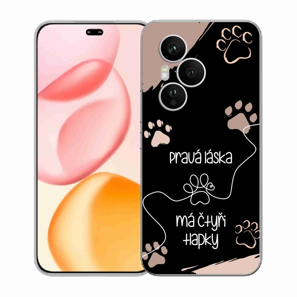 Gélový kryt mmCase na Honor 400 Pro - psí motív 1 čierne pozadie