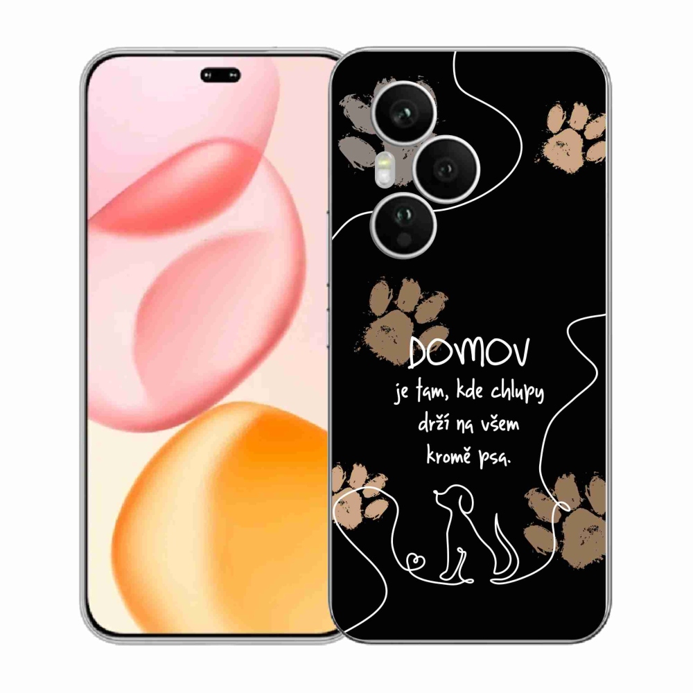 Gélový kryt mmCase na Honor 400 Pro - psí motív čierne pozadie