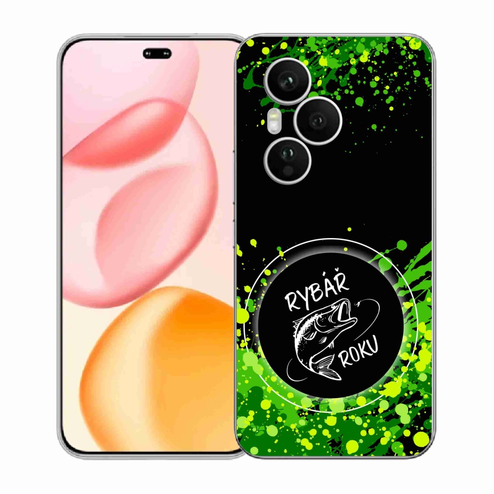 Gélový kryt mmCase na Honor 400 Pro - rybár roku čierne pozadie