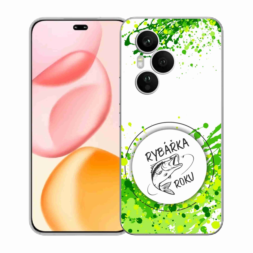 Gélový kryt mmCase na Honor 400 Pro - rybárka roku biele pozadie