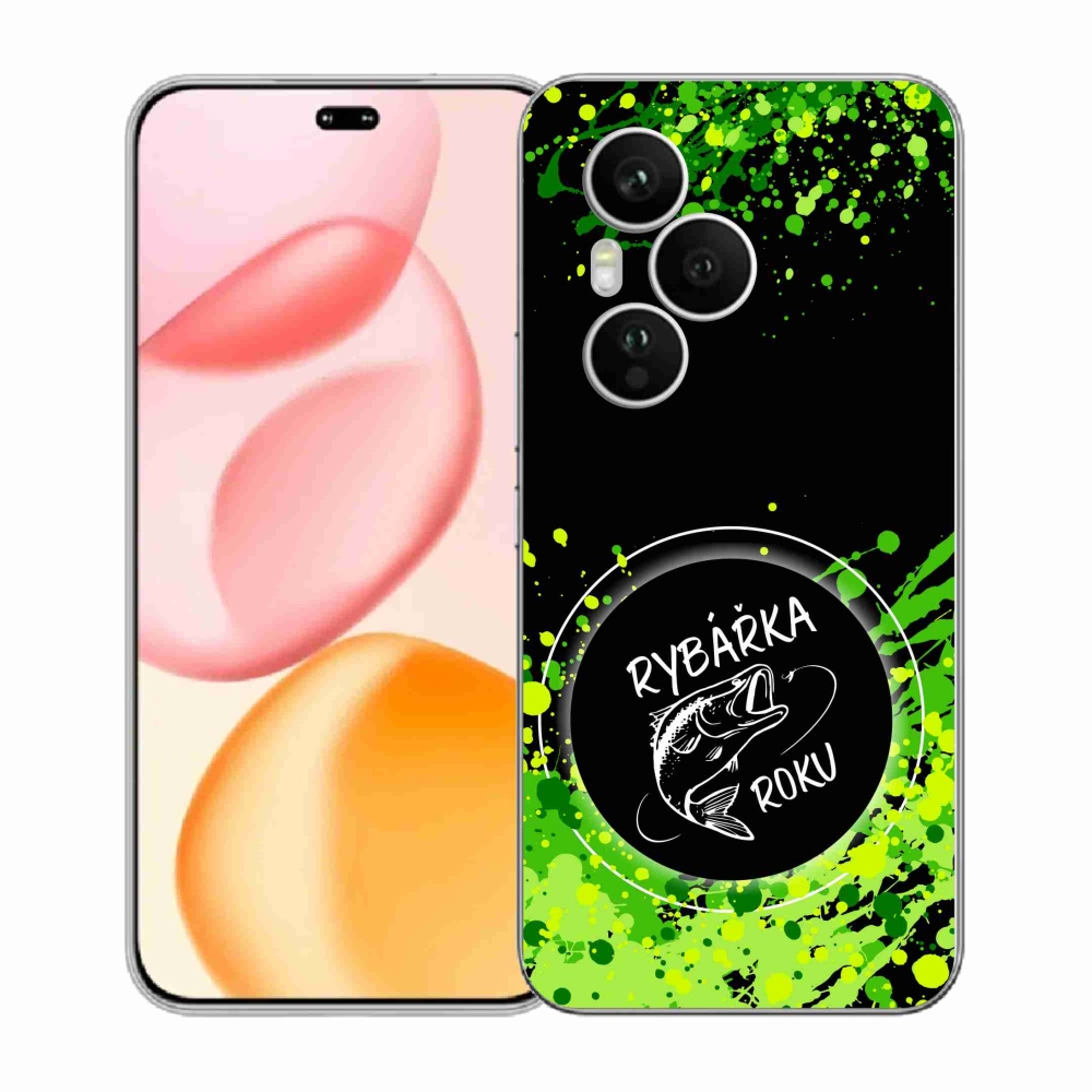 Gélový kryt mmCase na Honor 400 Pro - rybárka roku čierne pozadie