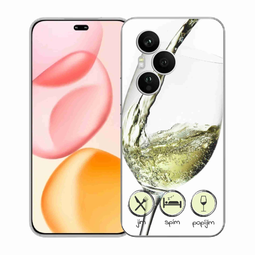 Gélový kryt mmCase na Honor 400 Pro - pohár vína bielej