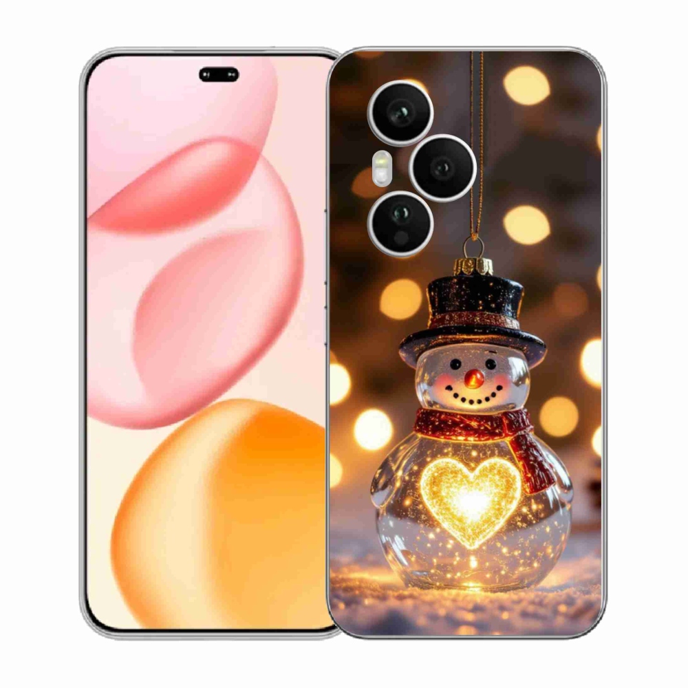 Gélový kryt mmCase na Honor 400 Pro - svietiaci vianočný snehuliak