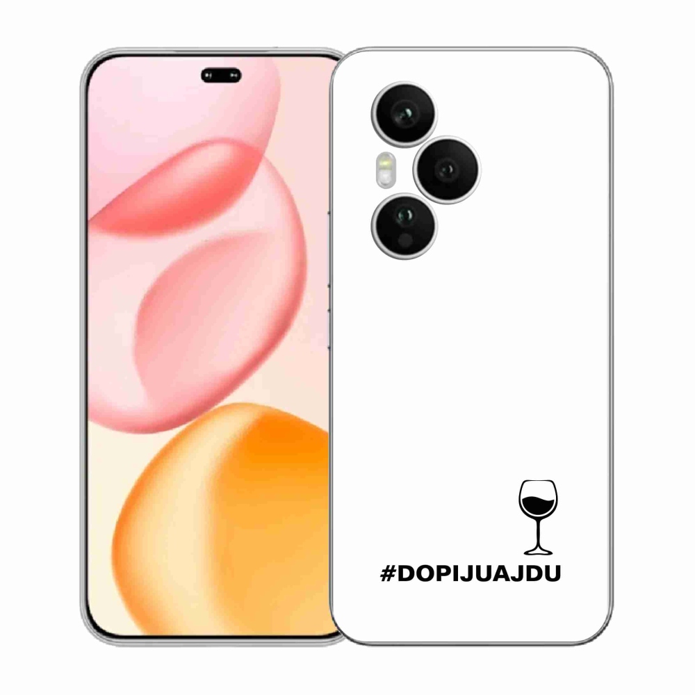 Gélový kryt mmCase na Honor 400 Pro - vínny motív biele pozadie