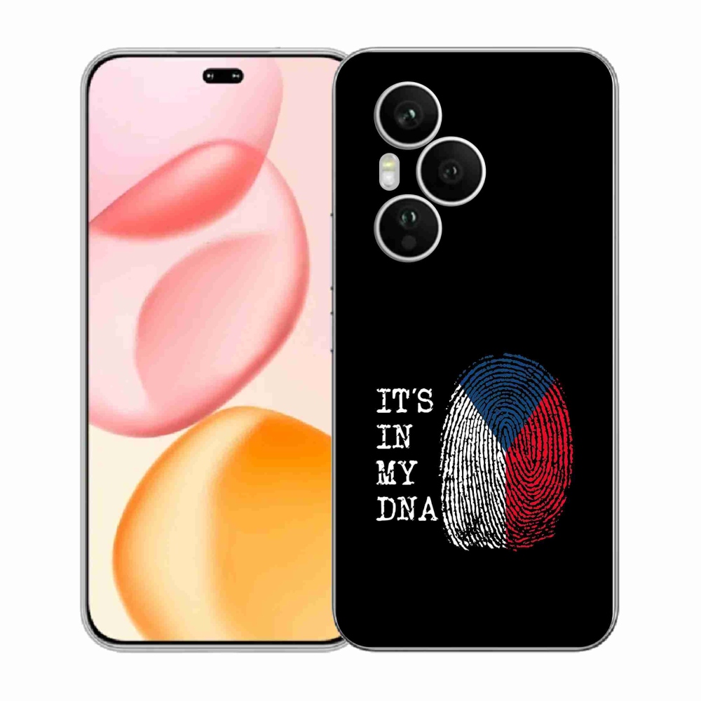 Gélový kryt mmCase na Honor 400 Pro - vlajka odtlačok prsta čierne pozadie