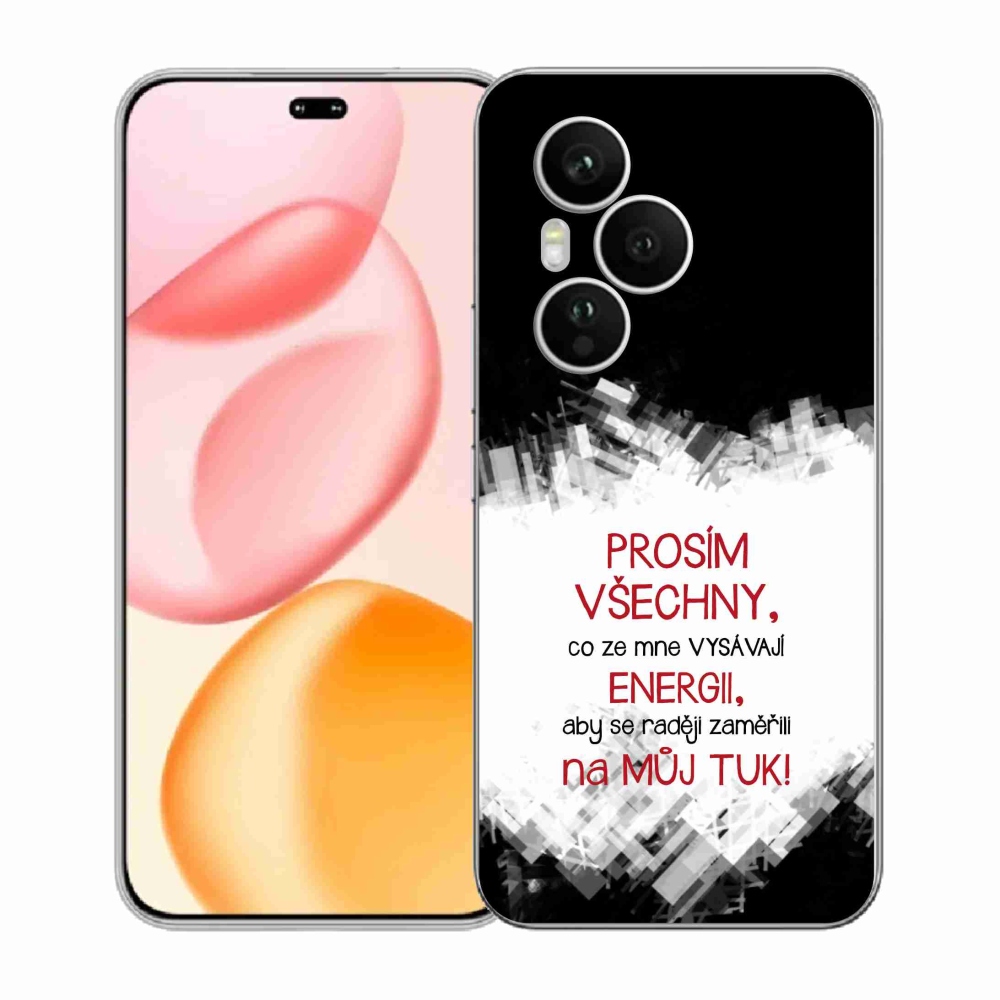 Gélový kryt mmCase na Honor 400 Pro - vtipný text 1 červený