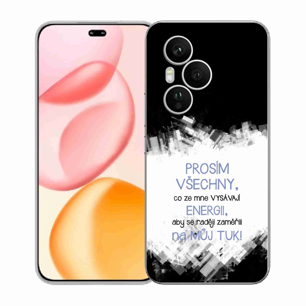Gélový kryt mmCase na Honor 400 Pro - vtipný text 1 modrý