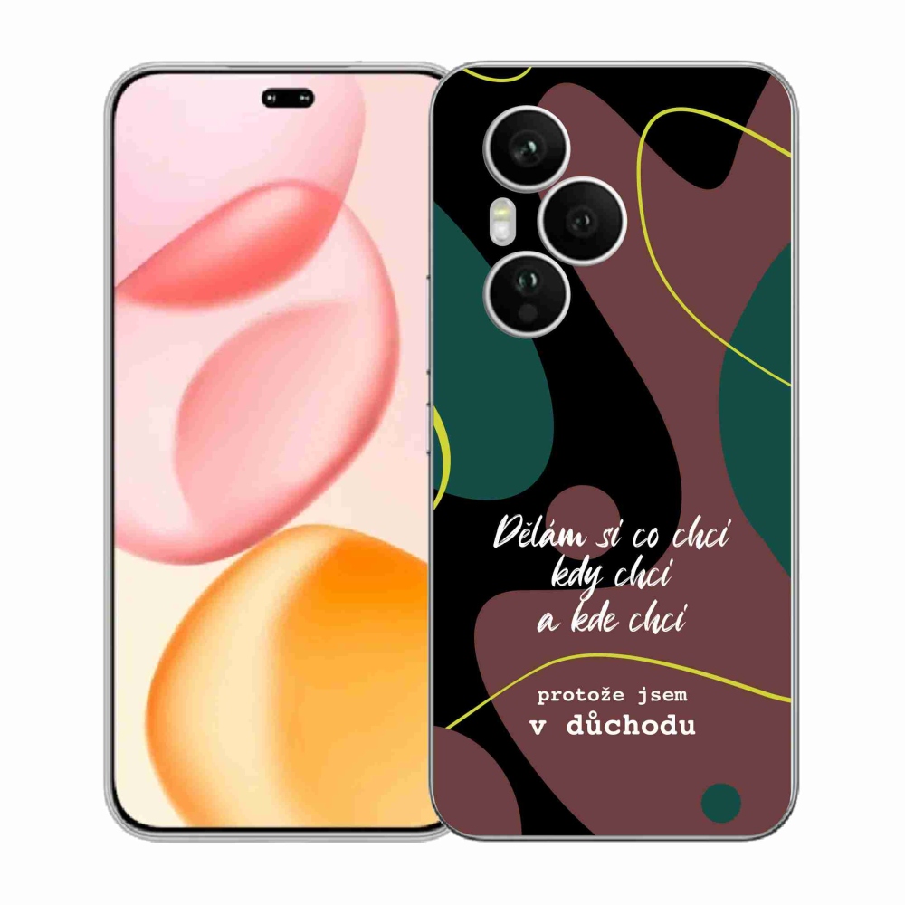 Gélový kryt mmCase na Honor 400 Pro - vtipný text 10 čierne pozadie