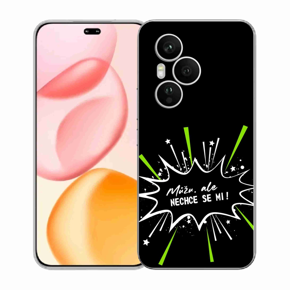 Gélový kryt mmCase na Honor 400 Pro - vtipný text 11 čierne pozadie