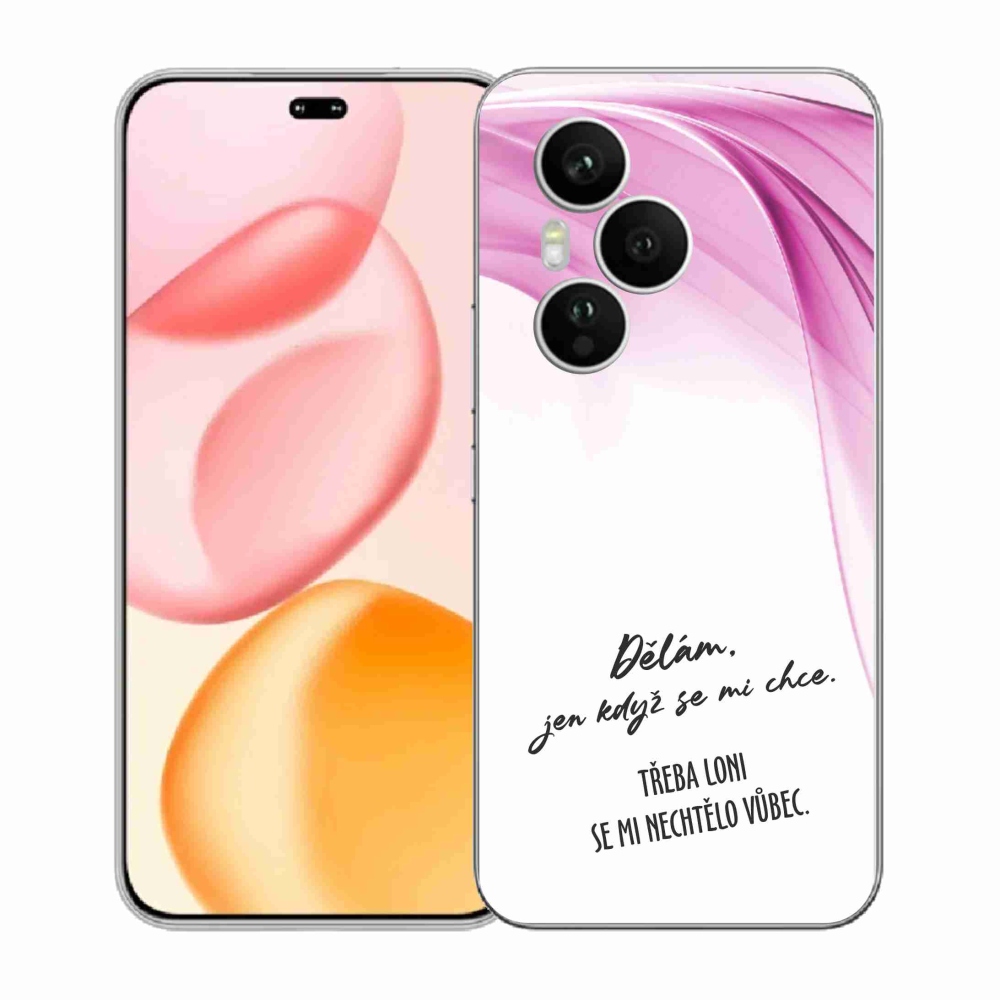 Gélový kryt mmCase na Honor 400 Pro - vtipný text 12 biele pozadie